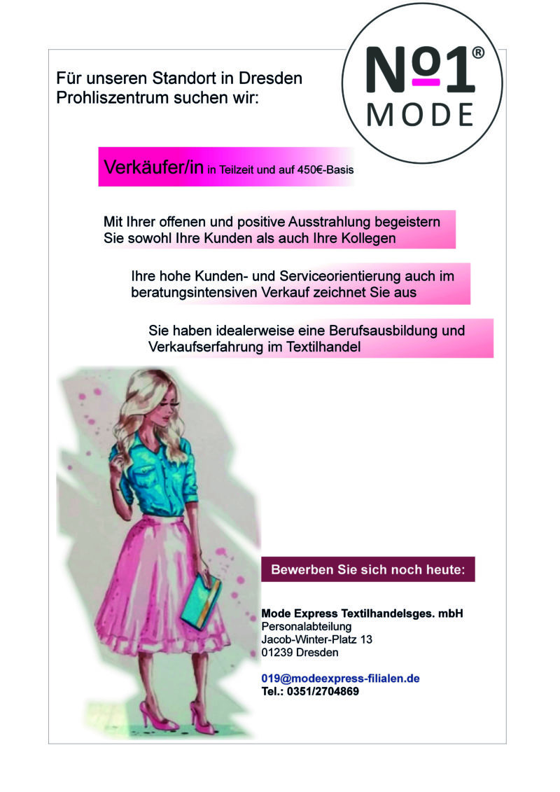 Verkäufer/in gesucht